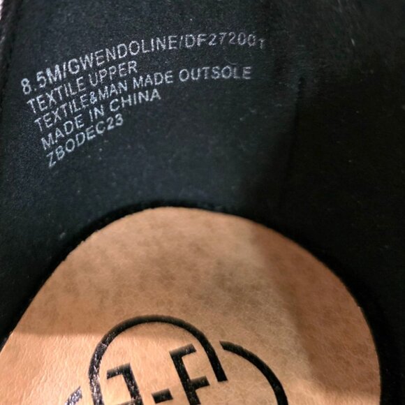 Daisy Fuentes Womens Black Lace Pointed-Toe Block Heels With Ankle Strap 8.5 - Picture 6 of 10